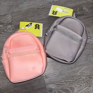 Mini Pink and Gray Backpacks